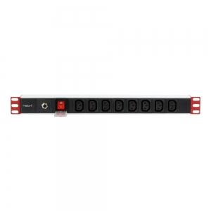 Listwa Zasilająca Pdu Rack 1u 230v/10a 8x C13 Kabel 2m